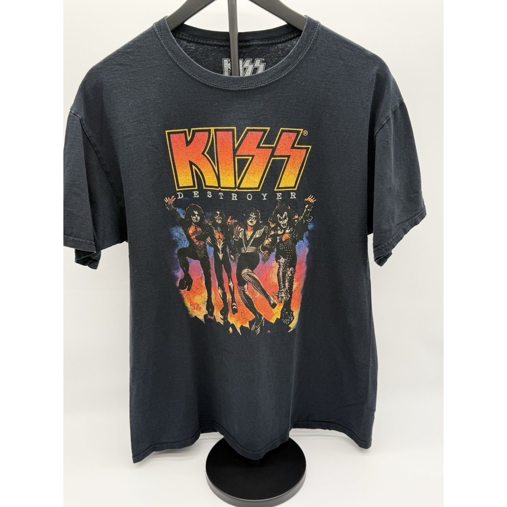 Kiss Black "Destroyer" Short Sleeve Band Tee
